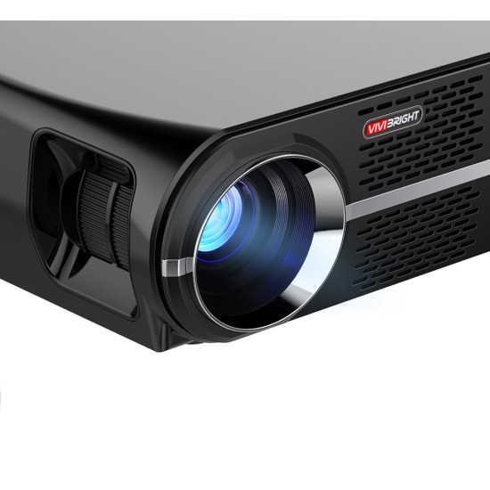 ViviBright GP100 Home Theater Projector 3500 Lumens High Brightness LED Video Projector Beamer 1280*800 For Business black_European regulations