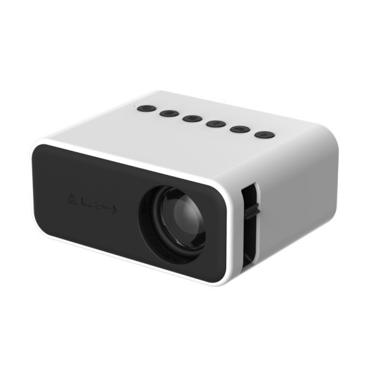 Yt500 Home Mini Projector Media Player Miniature Children Led Mobile Phone Projector Built-in Speaker White EU Plug