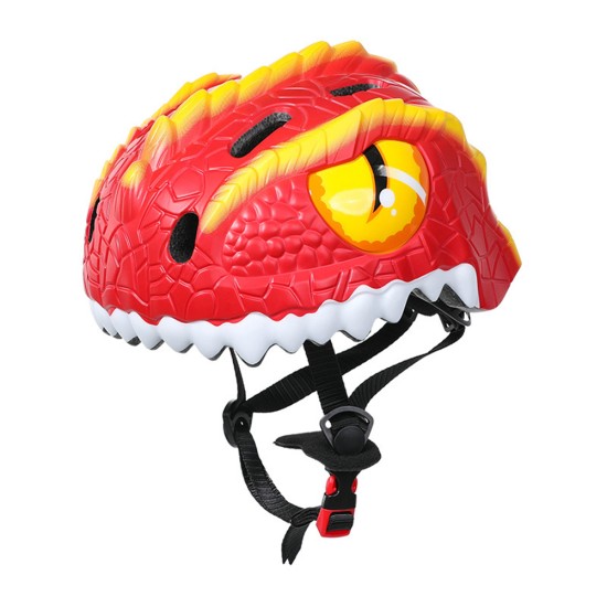 Children's Helmets 3d Animal Adjustable Breathable Hole Safety Helmet For Bicycle Scooter Various Sports red_One size