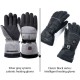 Electric Heating Gloves Rechargeable Lithium Battery Smart Warm Heating Gloves Winter Outdoor Skiing Cycling Black Gray