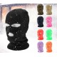 Face Mask Ski Mask Winter Cap 3 Hole Balaclava Hood  Warm Beanie Hat  Three-hole fluorescent green_One size