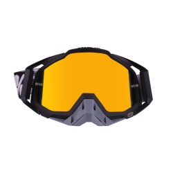 Motorcycle  Goggles Outdoor Off-road Goggles Riding Glasses Windproof Dustproof riding glasses All black + gray (red film)