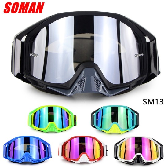 Motorcycle Cross-country Goggles Wide Vision Goggles for Mountaineering Compatible Myopic Glasses