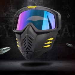 Motorcycle Mask Men Women Ski Snowboard Goggles Winter Off-road Riding Glasses Matte black film