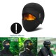 Winter Cycling Hat with Face Cover Warm Breathable Windproof Headwear Double-sided Polar Fleece Hat Pullover Cap Black