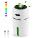 Mini USB Air Humidifier Aroma Diffuser Car Essential Oil Air Purifier with LED white