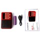 K12 Portable FM Radio Speaker Mini Handheld Rechargeable Mp3 Mp4 Card Player Recorder Red