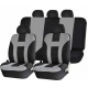 9pcs/4pcs Universal Classic Car Seat Cover Car Fashion Style Seat Cover Black + gray 9 pcs/ set