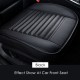 Car Front Seat Cover PU Non-slip Car Seat Cushion Cover for Four Seasons black