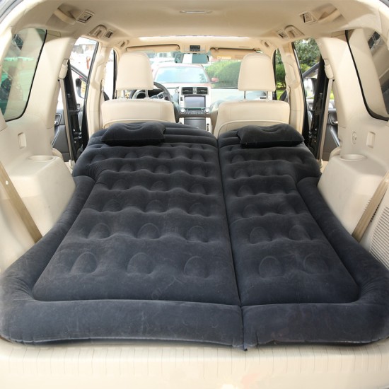 Car Inflatable Mattress Portable Inflatable Bed Air Mattress Car Inflatable Bed Air Mattress Camping Mat Black + foot pier