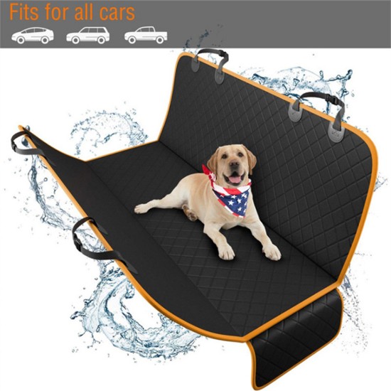 Dog Back Seat Car Cover Protector Waterproof Scratchproof Nonslip Hammock for Pet Against Dirt and Pet Hair Seat Covers full black