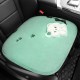 Heated Seat Cushion Pad Comfortable Seat Protector Cartoon Plush Heating Square Cushion USB Powered Green