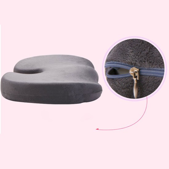 Orthopedic Memory Cushion Foam U Coccyx Travel Seat Massage Protect Healthy Sitting Breathable Pillows Black