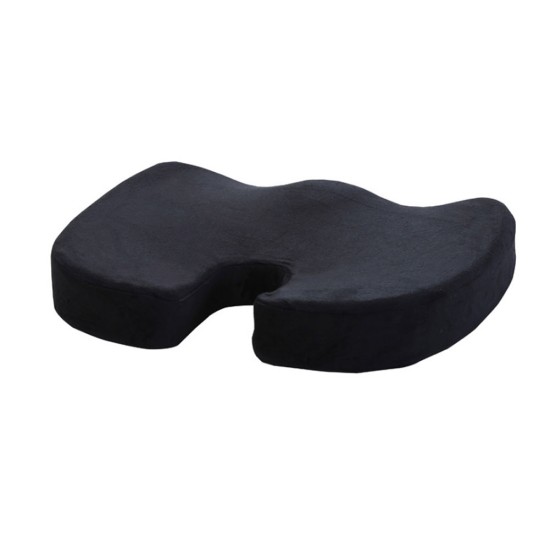 Orthopedic Memory Cushion Foam U Coccyx Travel Seat Massage Protect Healthy Sitting Breathable Pillows Black