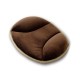 PP Cotton Solid Color Car Seat Cushion Car Home Dual-use Seat Cushion Brown