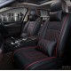 Universal All Car Leather Support Pad Car Seat Covers Cushion Accessories Black and red luxury single