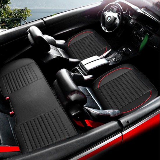 Universal Breathable PU Rear car seat cover car seat cushion black_Rear seat single row