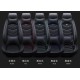 Universal Car Seat Covers 3D PU Leather Set Cushion Full Protector All Black Deluxe Edition