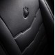 Universal Car Seat Covers 3D PU Leather Set Cushion Full Protector All Black Deluxe Edition