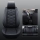 Universal Car Seat Covers 3D PU Leather Set Cushion Full Protector All Black Standard Edition