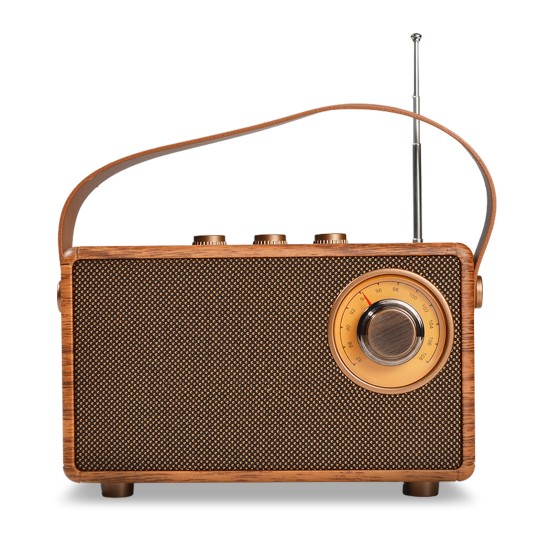 As23 Bluetooth Speaker Subwoofer Home Retro Radio Small Mini Portable Outdoor Music Player Rose Gold