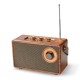 As23 Bluetooth Speaker Subwoofer Home Retro Radio Small Mini Portable Outdoor Music Player Rose Gold