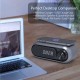 Bedside Wireless Charging  Speaker Built-in Lithium Battery Bluetooth-compatible Speaker Led Alarm Clock Perfect Desktop Companion gray 5W