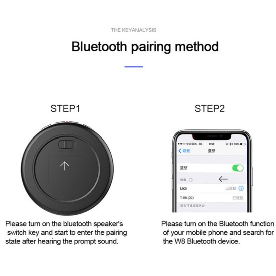 Bluetooth 5.0 SoundBox Bluetooth Speaker with Wireless Charging Mobile Phone Support black