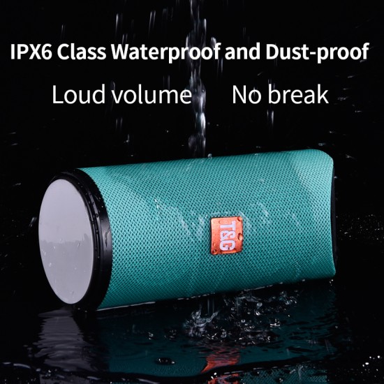 Bluetooth Speaker Portable Outdoor Loudspeaker Wireless Mini Column 3D 10W Stereo Music Surround Support FM TF Card Bass -Orange