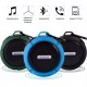 C6 Portable Ip65 Waterproof Bluetooth-compatible  Speaker Big Suction Cup Hook Stereo Outdoor Sports Tf Subwoofer Mini Speaker blue