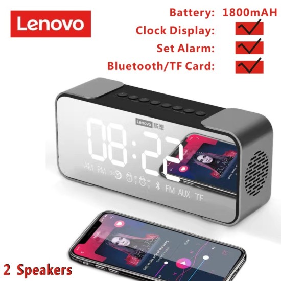 Compatible For L022 Bluetooth-compatible Speaker Super Subwoofer Multi-functional Mini Small Audio Alarm Clock For Outdoor Deluxe Black