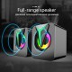 Computer Desktop Speakers Stylish RGB Colorful Lighting Subwoofer Audio Usb DC 5V Mini Small Sound Box black