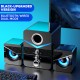 D221 Computer Speakers Wired Bluetooth 5.0 Desktop Combination Audio USB Sound Effect Bass Speaker Black