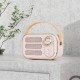 Dw13 Retro Bluetooth Speaker Classical Travel Music Player Wireless Portable Speakers White