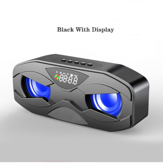 M5 Wireless Bluetooth-compatible Speaker Dual Speakers Stero Subwoofer Outdoor Portable Small Radio With Display Black