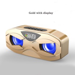 M5 Wireless Bluetooth-compatible Speaker Dual Speakers Stero Subwoofer Outdoor Portable Small Radio With Display Golden