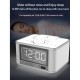 M7 Multifunctional Bluetooth-compatible  Speaker Led Screen Home Hotel Hi-fi Stereo Desktop Wireless Charging Digital Alarm Clock White_EU plug