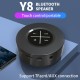 Portable Bluetooth Speaker Wireless Subwoofer Hands Free Calling Loudspeaker Speaker with Microphone Silver