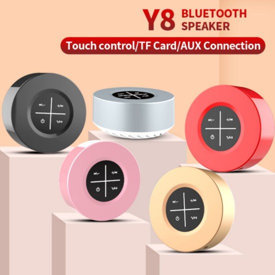 Portable Bluetooth Speaker Wireless Subwoofer Hands Free Calling Loudspeaker Speaker with Microphone Gold