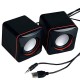 Portable Computer Speakers USB Powered Desktop Mini Speaker Bass Sound Music Player System Wired Small Speaker  black