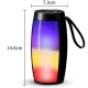 RGB Colorful Luminous Speaker Bluetooth Portable Card Fm Speaker Music Player with Lanyard Black