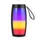 RGB Colorful Luminous Speaker Bluetooth Portable Card Fm Speaker Music Player with Lanyard Black