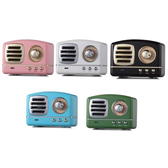 Retro Bluetooth Speaker Innovative Radio Retro Portable Mini Wireless Bluetooth Speaker green