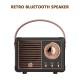 Retro Bluetooth Speaker Portable Mini Audio Card Music Player Wireless Computer Smart Speakers Black