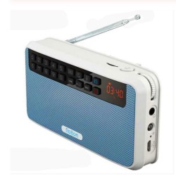 Rolton E500 Portable Stereo Bluetooth Speakers FM Radio Clear Bass Dual Track Speaker TF Card USB Music Player  blue