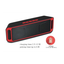 Sc208 Premium Wireless Bluetooth-compatible  Speaker Built-in Microphone Dual Speakers Support Audio Transmission Speakers grey