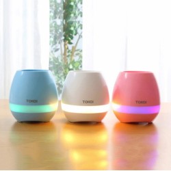 Smart Music Flower Pot Creative Can Play Music Outdoor Household Wireless BT Speaker white