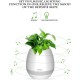 Smart Music Flower Pot Creative Can Play Music Outdoor Household Wireless BT Speaker white