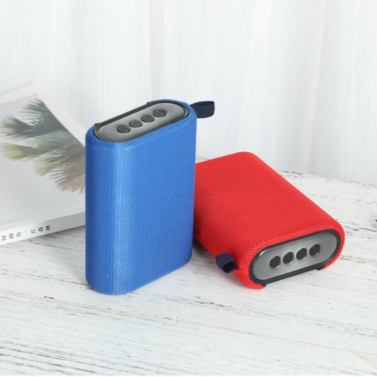 T35 Wireless Bluetooth-compatible  Speaker Comes With Tf Card Slot U Disk Socket Impact Resistance 300mah Battery Portable Mini Loudspeaker blue