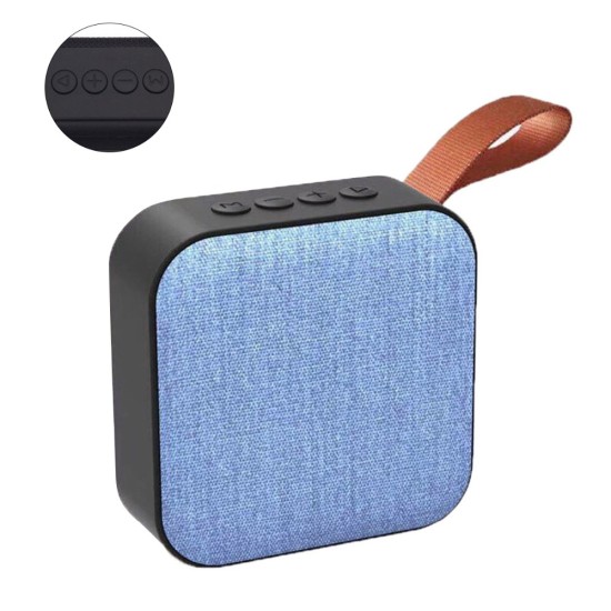 T5 Fabric Wireless Mini Stereo Bluetooth Speaker Outdoor Portable Card Subwoofer Blue